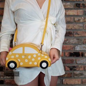 AUTHENTIC Kate Spade Beep Beep Car Crossbody Bag Yellow Multi Novelty LEATHER